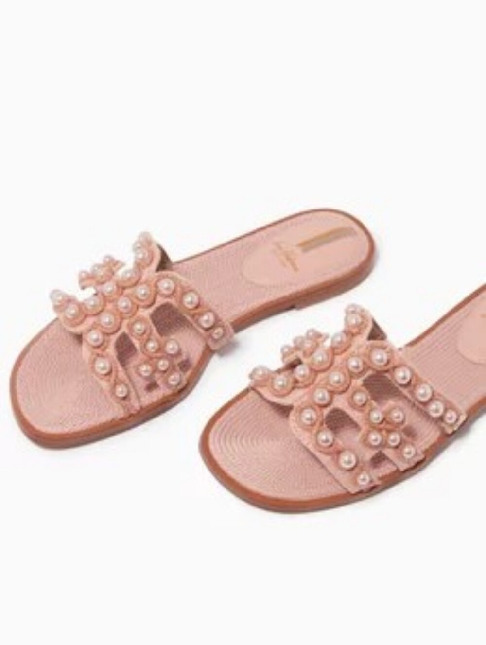 SAM EDELMAN Bay 22 Slide Sandals In Pink Woven Raffia And Leather 10.
